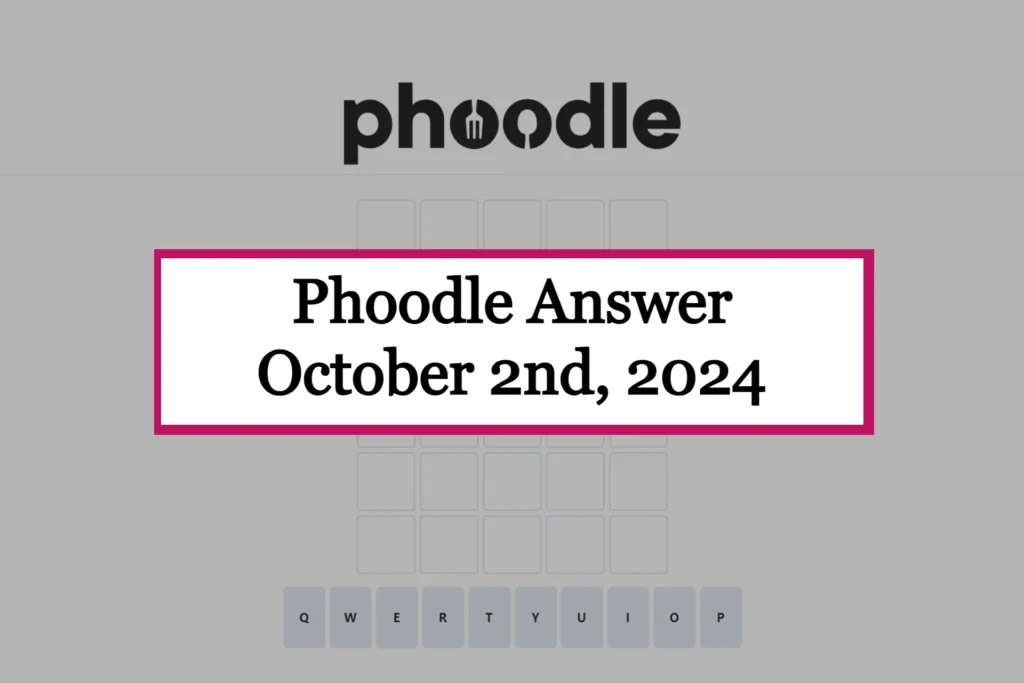 Phoodle Answer Today 'Wednesday' [October 2nd, 2024]