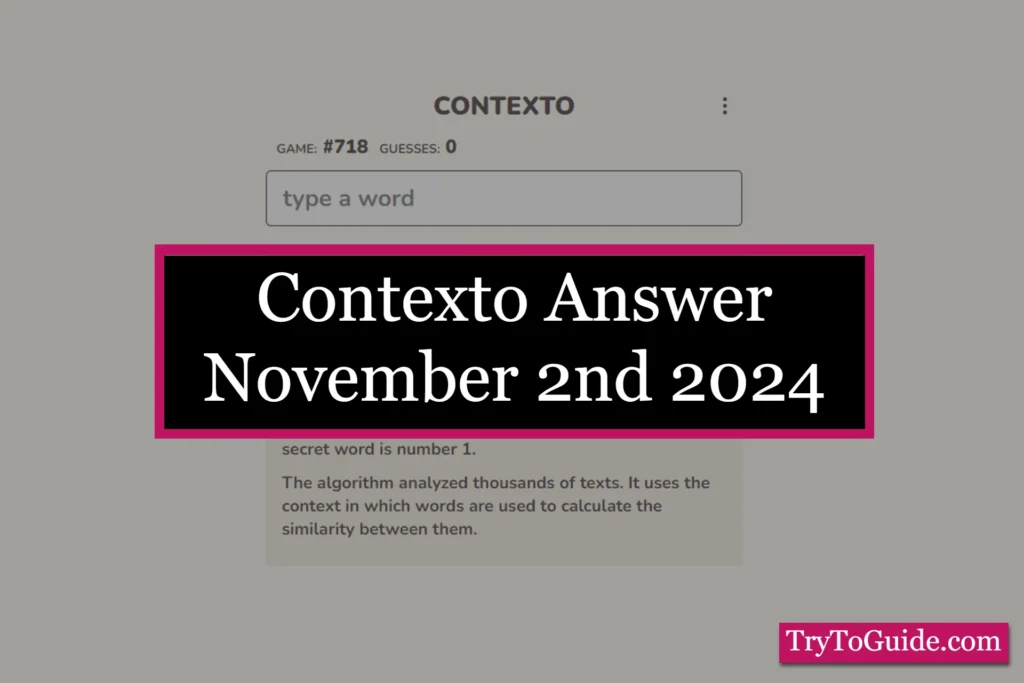 Contexto 776 Answer Today 'Saturday' [November 2nd, 2024]